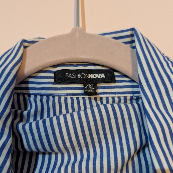 Striped shirt with sweater sleeves - Picture 2 of 3